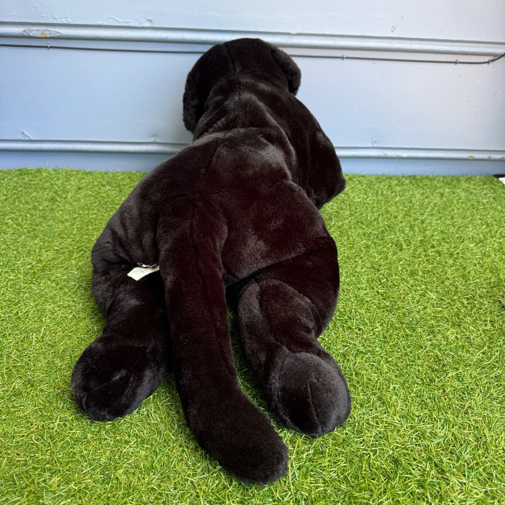 Vtg Kids Preferred Black Lab Retriever Plush Stuffed Animal Dog 27 Inch Large - Picture 4 of 7